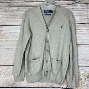 Ralph Lauren Polo Grandpa Cardigan Sweater, Sz Med
